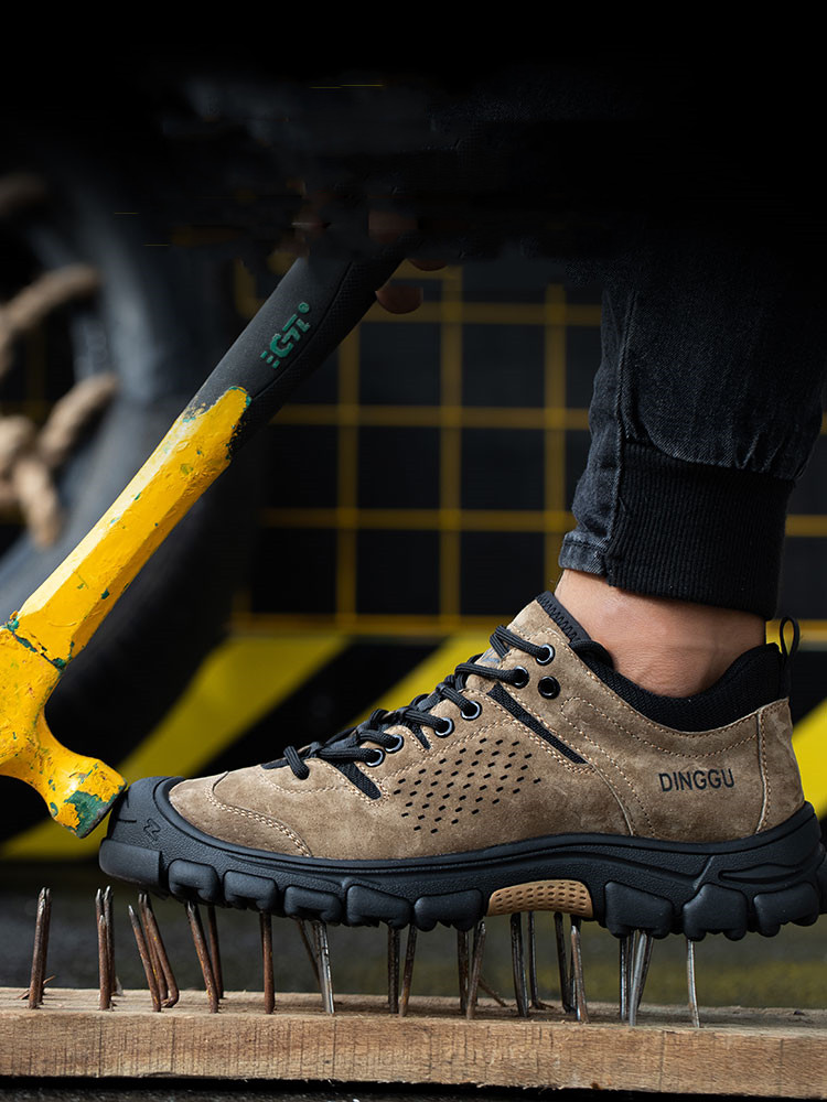 Leatherwork Clamp - Work Safety Shoes Men Anti-smash Anti-puncture