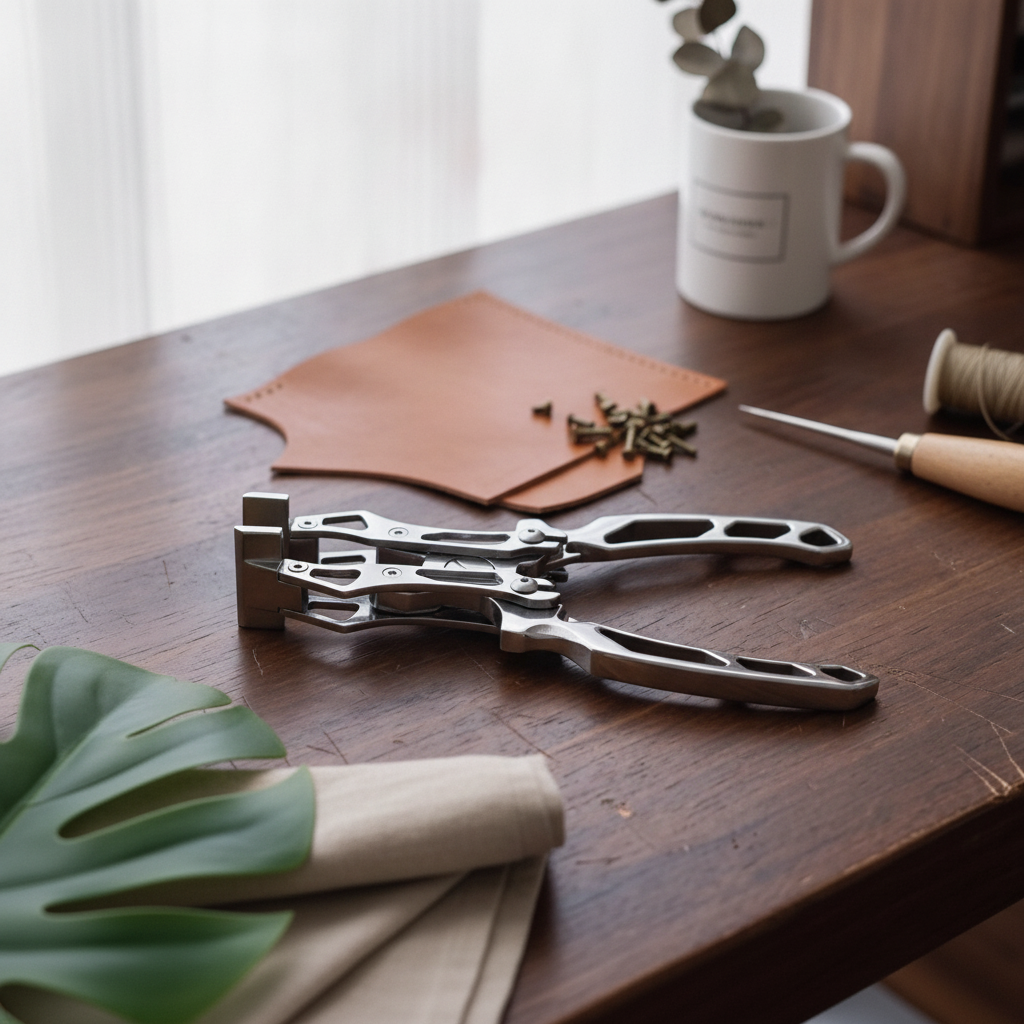 Leatherwork Press - Leatherworking Clamp Plier Strong Bite Power