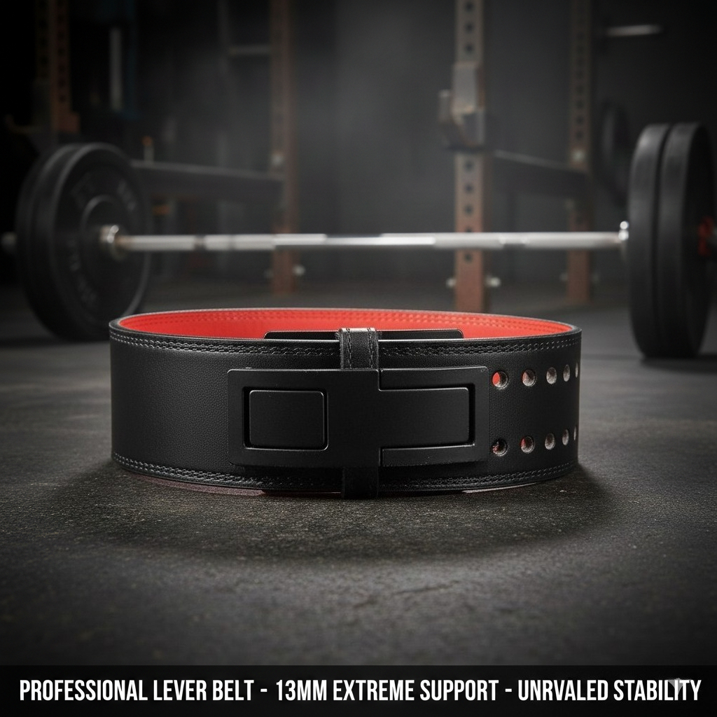 Leather Workout Belt - 1pc Powerlifting Lever Belt Cowhide Leather