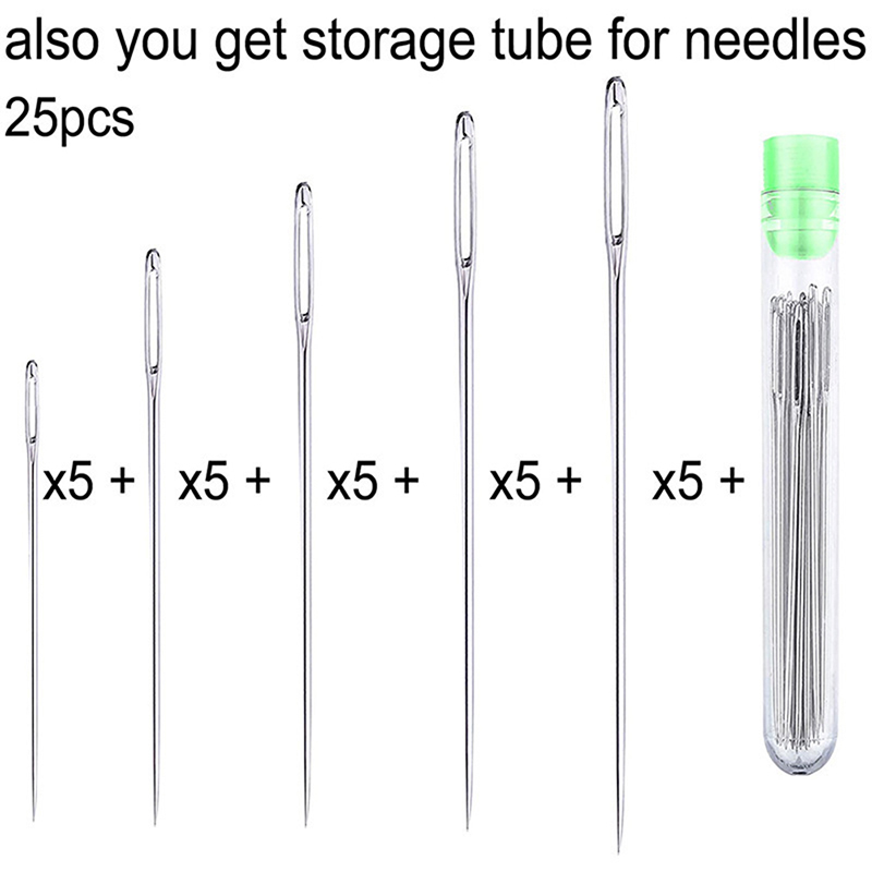 25Pcs Large-Eye Hand-Sewing Ne – Leatherwork Hand Sewing Needles recenzja i cena