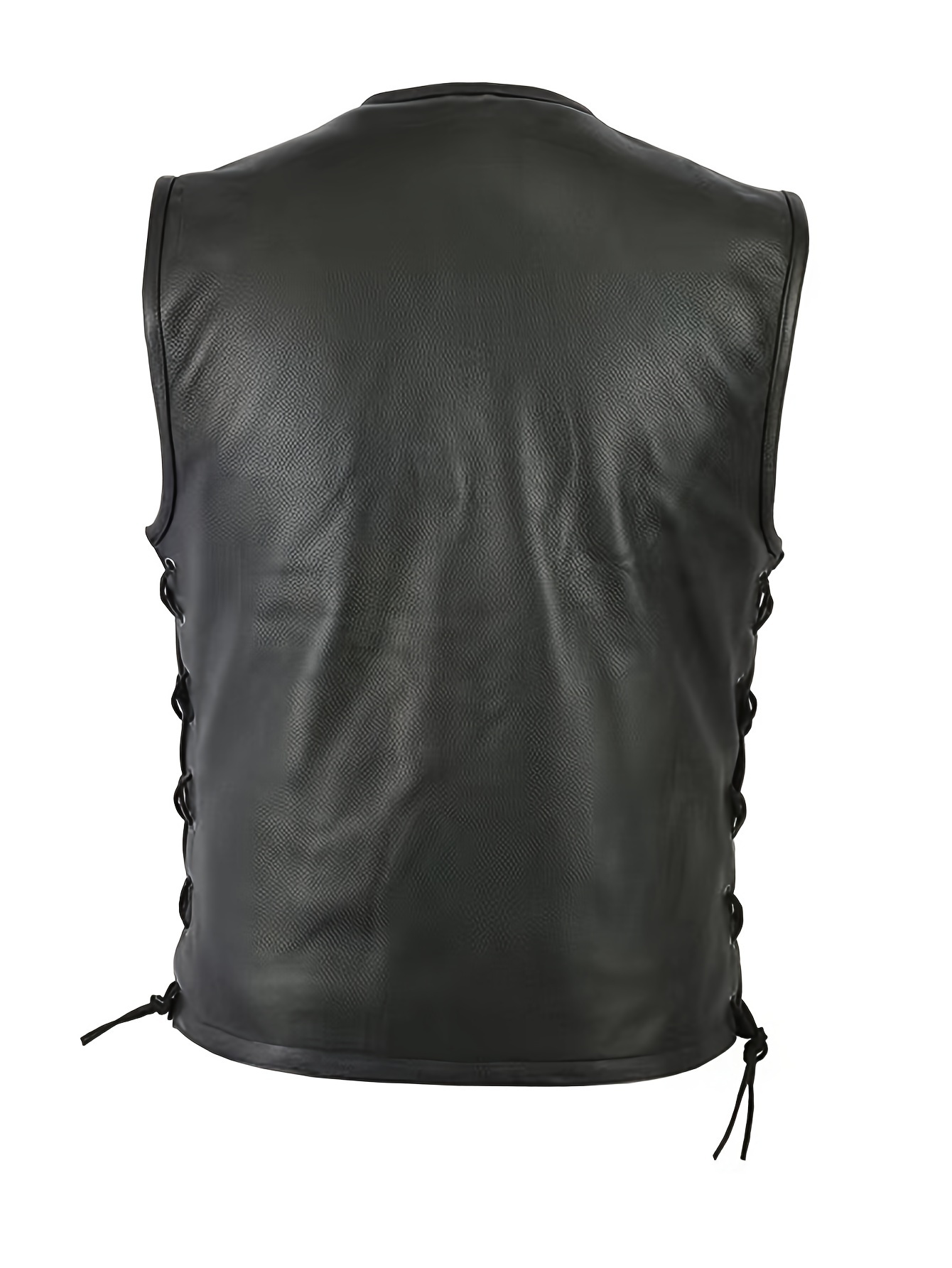 Men Solid Color Vest Motorcycl – Leather Work Vest For Men recenzja i cena