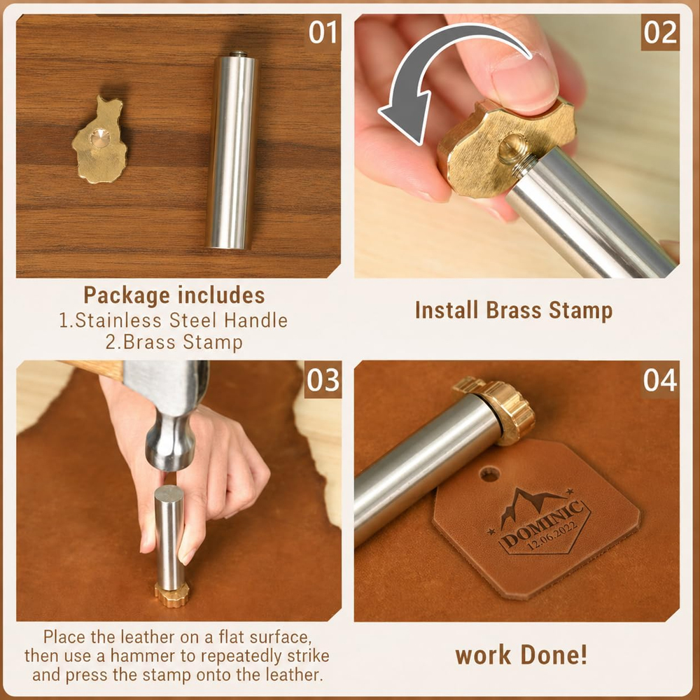 Custom LOGO Hammering Brand Ir – Leatherwork Hand Press recenzja i cena