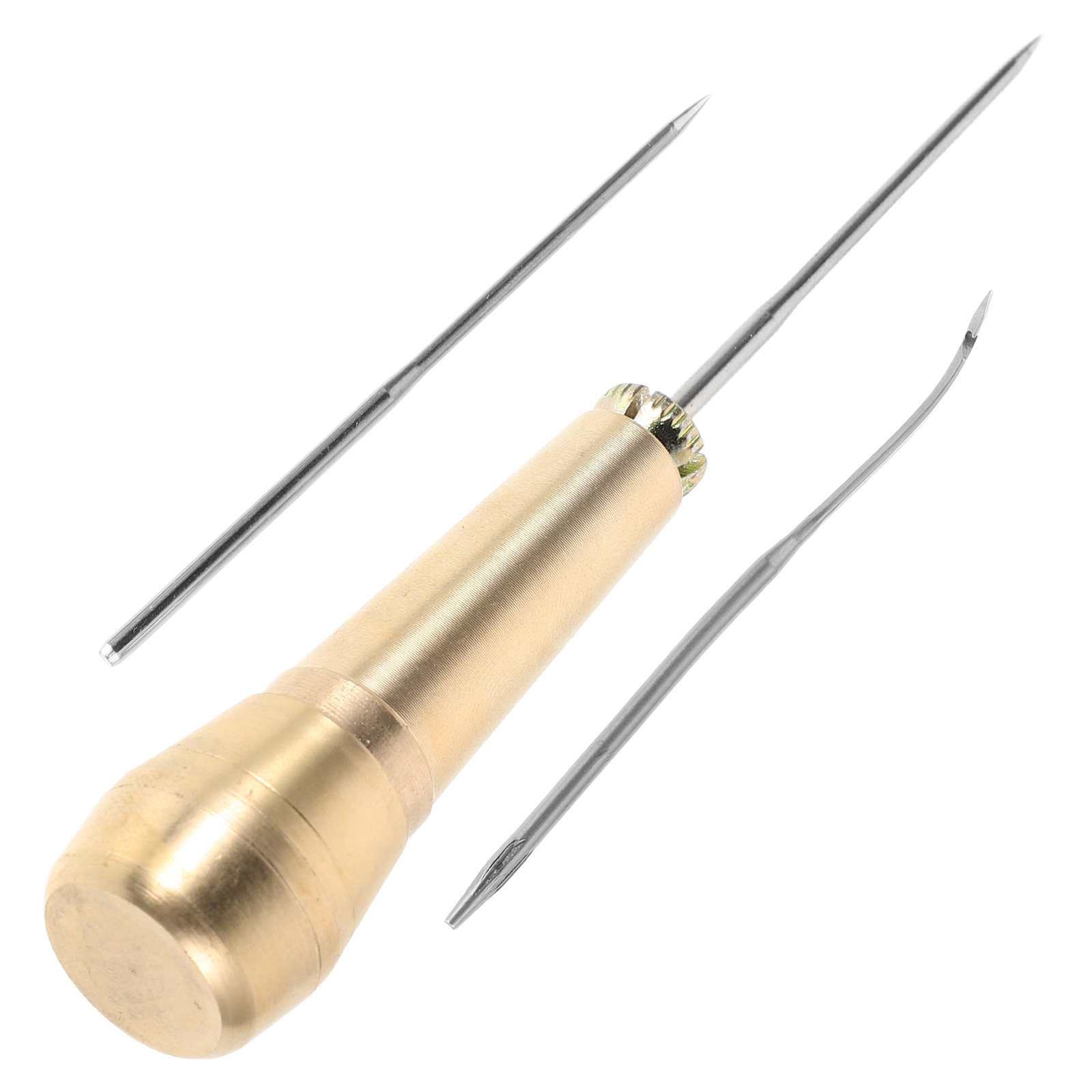 1Set Sturdy Brass Handle Hooke – Leatherwork Hand Sewing Needles recenzja i cena