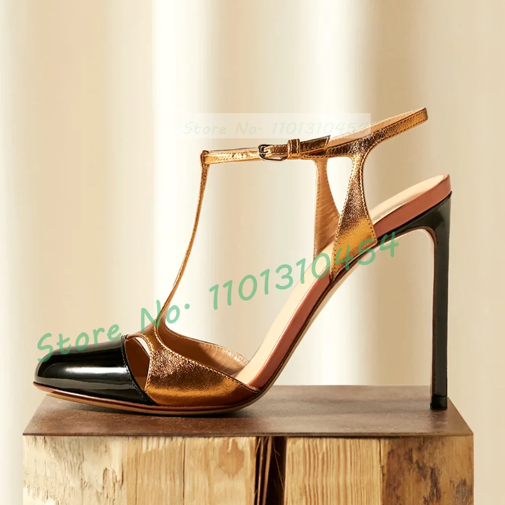 Two Tones T-bar Sandals For Wo – Leather Works recenzja i cena