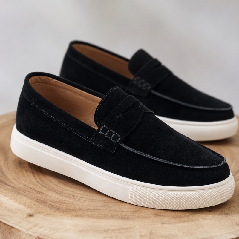 Suede Leather Men's Casual Sho – Leatherwork Clamp recenzja i cena