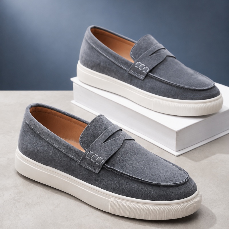 Suede Leather Men's Casual Sho – Leatherwork Clamp recenzja i cena