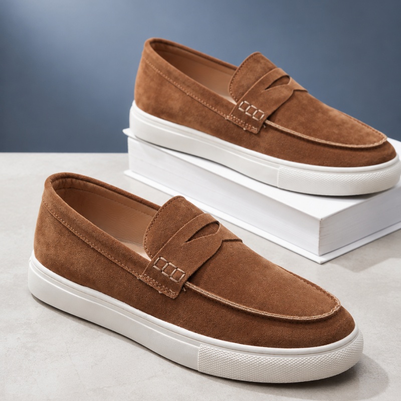 Suede Leather Men's Casual Sho – Leatherwork Clamp recenzja i cena