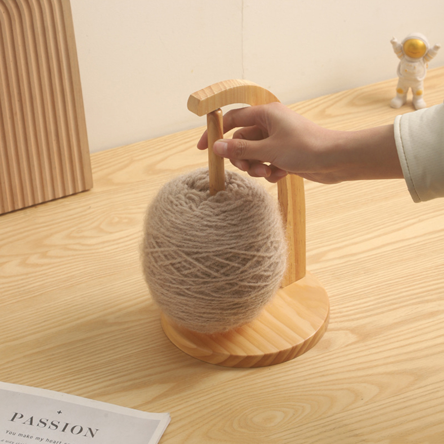 Wooden Yarn Holder Spinning Kn – Waxed Thread Linen recenzja i cena