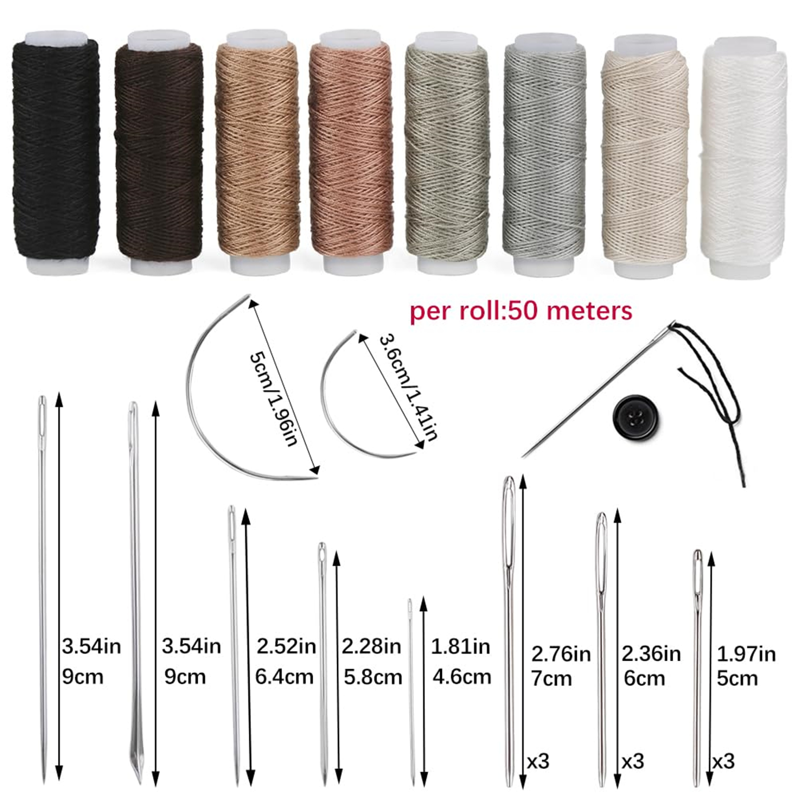 Upholstery Repair Sewing Kit H – Leatherwork Hand Sewing Needles recenzja i cena
