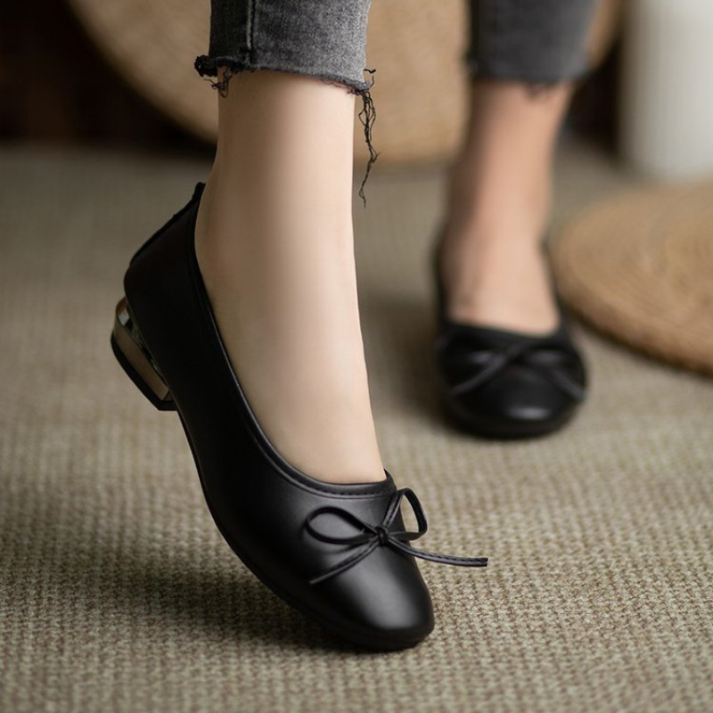 Elegant Bowknot Flat Shoes for – Leather Works recenzja i cena