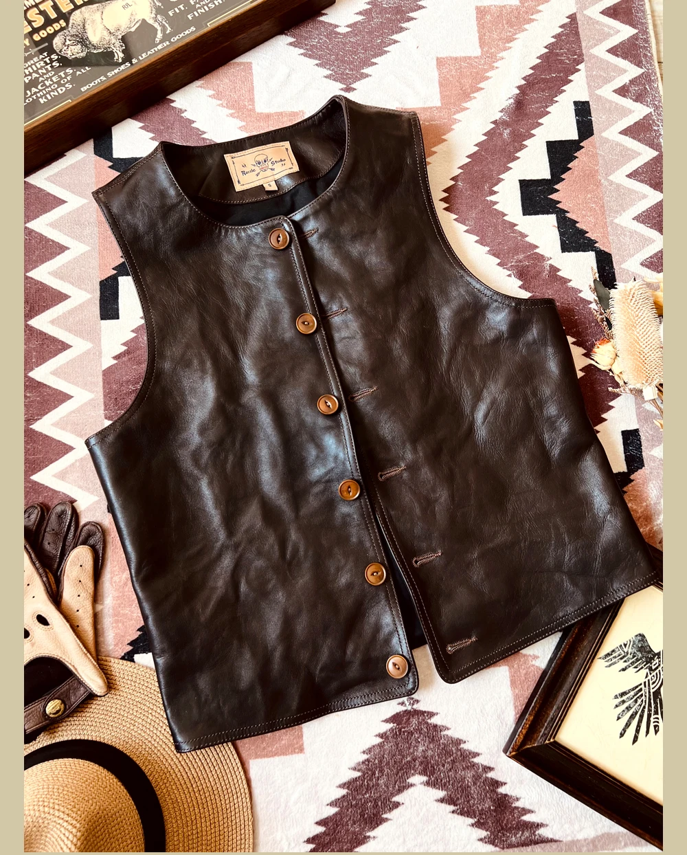YR!Free shipping.Japanese Vint – Leather Work Vest For Men recenzja i cena