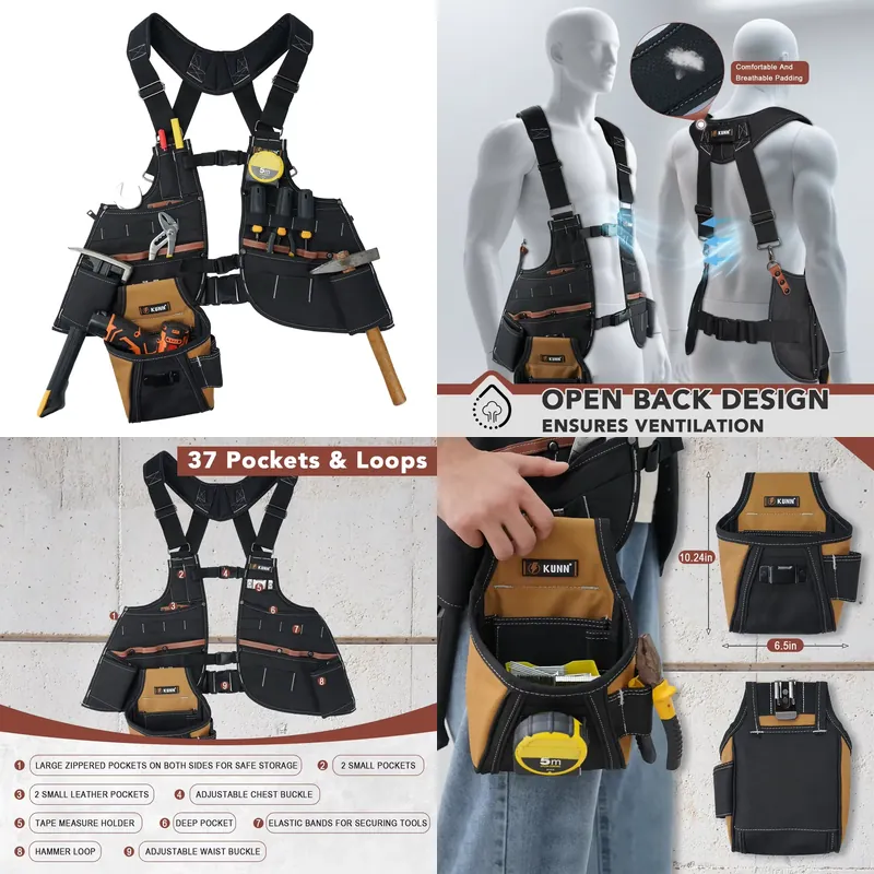 Leather Tool Vest for Men – Ad – Leather Work Vest For Men recenzja i cena